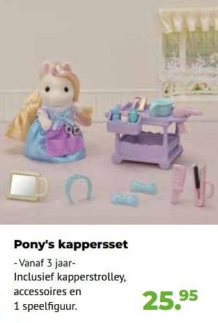 Aanbiedingen Pony`s kappersset - Sylvanian Families - Geldig van 10/10/2022 tot 06/12/2022 bij Multi Bazar