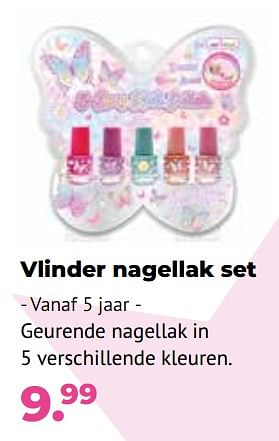 Aanbiedingen Vlinder nagellak set - Huismerk - Multi Bazar - Geldig van 10/10/2022 tot 06/12/2022 bij Multi Bazar