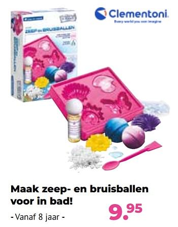 Aanbiedingen Maak zeep- en bruisballen voor in bad! - Clementoni - Geldig van 10/10/2022 tot 06/12/2022 bij Multi Bazar