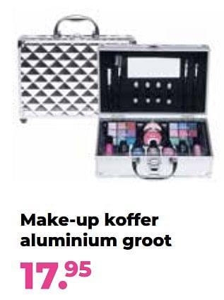 Aanbiedingen Make-up koffer aluminium groot - Huismerk - Multi Bazar - Geldig van 10/10/2022 tot 06/12/2022 bij Multi Bazar