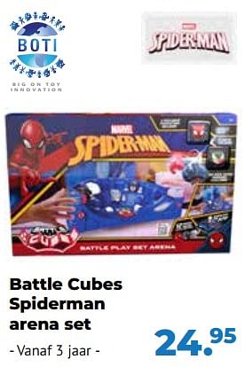 Aanbiedingen Battle cubes spiderman arena set - Boti - Geldig van 10/10/2022 tot 06/12/2022 bij Multi Bazar