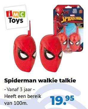 Aanbiedingen Spiderman walkie talkie - IMC Toys - Geldig van 10/10/2022 tot 06/12/2022 bij Multi Bazar