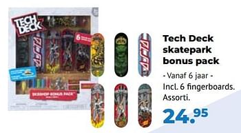 Aanbiedingen Tech deck skatepark bonus pack - Spin Master - Geldig van 10/10/2022 tot 06/12/2022 bij Multi Bazar