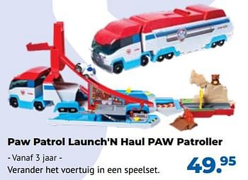 Aanbiedingen Paw patrol launch`n haul paw patroller - Spin Master - Geldig van 10/10/2022 tot 06/12/2022 bij Multi Bazar