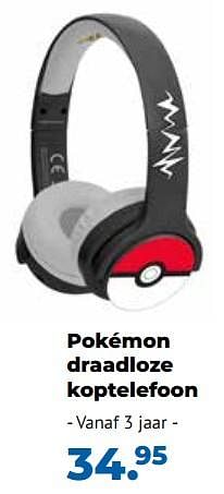 Aanbiedingen Pokémon draadloze koptelefoon - OTL Technologies - Geldig van 10/10/2022 tot 06/12/2022 bij Multi Bazar
