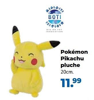 Aanbiedingen Pokémon pikachu pluche - Boti - Geldig van 10/10/2022 tot 06/12/2022 bij Multi Bazar