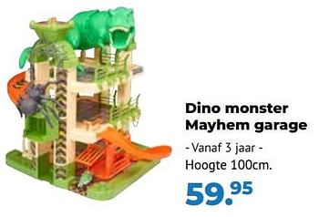 Aanbiedingen Dino monster mayhem garage - Huismerk - Multi Bazar - Geldig van 10/10/2022 tot 06/12/2022 bij Multi Bazar