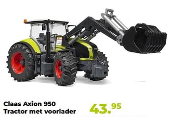 Aanbiedingen Claas axion 950 tractor met voorlader - Bruder - Geldig van 10/10/2022 tot 06/12/2022 bij Multi Bazar