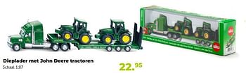 Aanbiedingen Dieplader met john deere tractoren - SIKU - Geldig van 10/10/2022 tot 06/12/2022 bij Multi Bazar