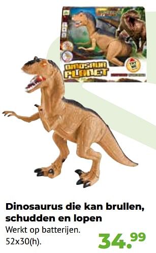 Aanbiedingen Dinosaurus die kan brullen, schudden en lopen - Huismerk - Multi Bazar - Geldig van 10/10/2022 tot 06/12/2022 bij Multi Bazar