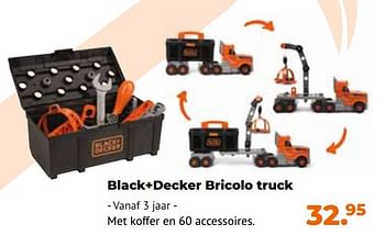 Aanbiedingen Black+decker bricolo truck - Smoby - Geldig van 10/10/2022 tot 06/12/2022 bij Multi Bazar