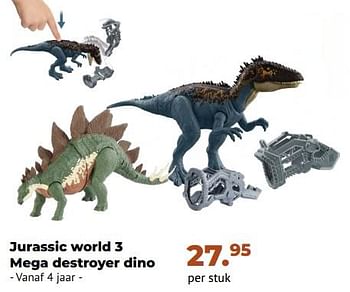 Aanbiedingen Jurassic world 3 mega destroyer dino - Mattel - Geldig van 10/10/2022 tot 06/12/2022 bij Multi Bazar