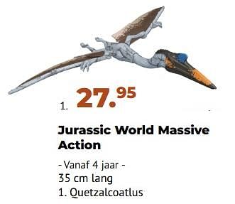 Aanbiedingen Jurassic world massive action quetzalcoatlus - Mattel - Geldig van 10/10/2022 tot 06/12/2022 bij Multi Bazar