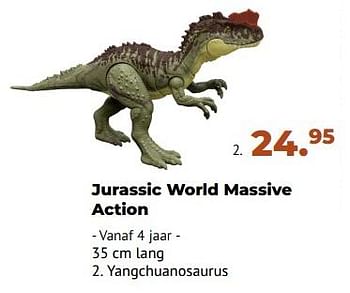 Aanbiedingen Jurassic world massive action yangchuanosaurus - Mattel - Geldig van 10/10/2022 tot 06/12/2022 bij Multi Bazar