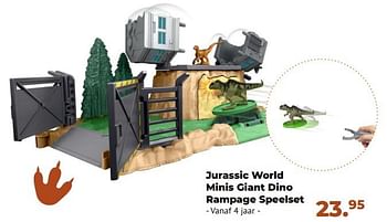 Aanbiedingen Jurassic world minis giant dino rampage speelset - Mattel - Geldig van 10/10/2022 tot 06/12/2022 bij Multi Bazar