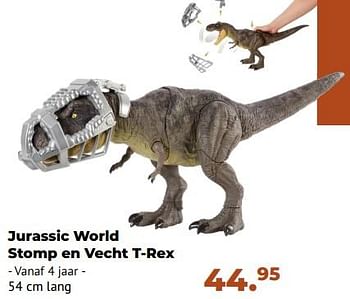 Aanbiedingen Jurassic world stomp en vecht t-rex - Mattel - Geldig van 10/10/2022 tot 06/12/2022 bij Multi Bazar