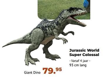 Aanbiedingen Jurassic world super colossal giant dino - Mattel - Geldig van 10/10/2022 tot 06/12/2022 bij Multi Bazar