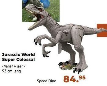 Aanbiedingen Jurassic world super colossal speed dino - Mattel - Geldig van 10/10/2022 tot 06/12/2022 bij Multi Bazar
