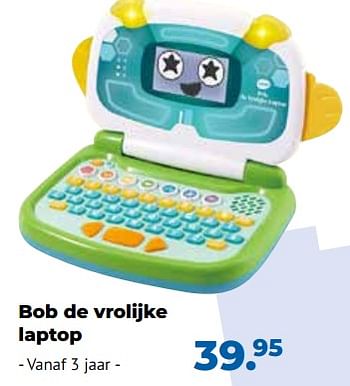 Aanbiedingen Bob de vrolijke laptop - Vtech - Geldig van 10/10/2022 tot 06/12/2022 bij Multi Bazar