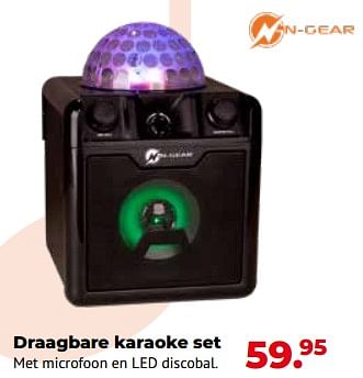 Aanbiedingen Draagbare karaoke set - N-Gear - Geldig van 10/10/2022 tot 06/12/2022 bij Multi Bazar