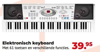 Aanbiedingen Elektronisch keyboard - Huismerk - Multi Bazar - Geldig van 10/10/2022 tot 06/12/2022 bij Multi Bazar