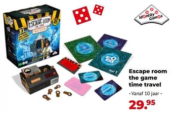 Aanbiedingen Escape room the game time travel - Identity Games - Geldig van 10/10/2022 tot 06/12/2022 bij Multi Bazar