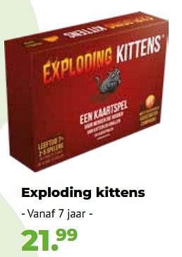 Aanbiedingen Exploding kittens - Asmodee - Geldig van 10/10/2022 tot 06/12/2022 bij Multi Bazar