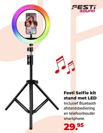 Aanbiedingen Festi selfie kit stand met led - FestiSound - Geldig van 10/10/2022 tot 06/12/2022 bij Multi Bazar