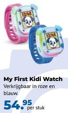 Aanbiedingen My first kidi watch - Vtech - Geldig van 10/10/2022 tot 06/12/2022 bij Multi Bazar