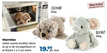 Aanbiedingen Warmies lekker warme knuffels - Warmies - Geldig van 10/10/2022 tot 06/12/2022 bij Multi Bazar