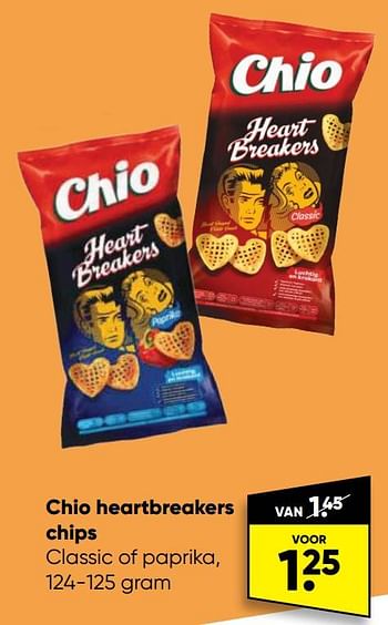 Aanbiedingen Chio heartbreakers chips - Chio - Geldig van 10/10/2022 tot 23/10/2022 bij Big Bazar