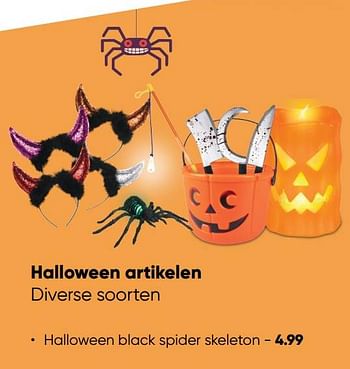 Aanbiedingen Halloween black spider skeleton - Huismerk - Big Bazar - Geldig van 10/10/2022 tot 23/10/2022 bij Big Bazar