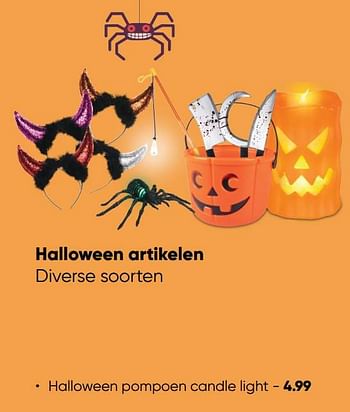 Aanbiedingen Halloween pompoen candle light - Huismerk - Big Bazar - Geldig van 10/10/2022 tot 23/10/2022 bij Big Bazar