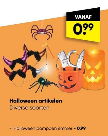 Aanbiedingen Halloween pompoen emmer - Huismerk - Big Bazar - Geldig van 10/10/2022 tot 23/10/2022 bij Big Bazar