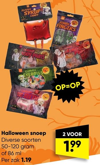 Aanbiedingen Halloween snoep - Huismerk - Big Bazar - Geldig van 10/10/2022 tot 23/10/2022 bij Big Bazar