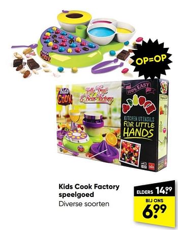 Aanbiedingen Kids cook factory speelgoed - Goliath - Geldig van 10/10/2022 tot 23/10/2022 bij Big Bazar