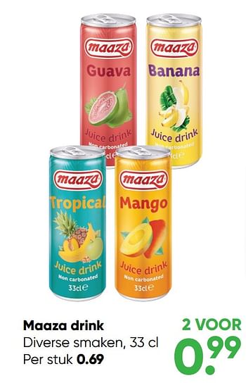 Aanbiedingen Maaza drink - Maaza - Geldig van 10/10/2022 tot 23/10/2022 bij Big Bazar