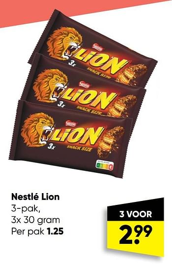 Aanbiedingen Nestlé lion - Nestlé - Geldig van 10/10/2022 tot 23/10/2022 bij Big Bazar