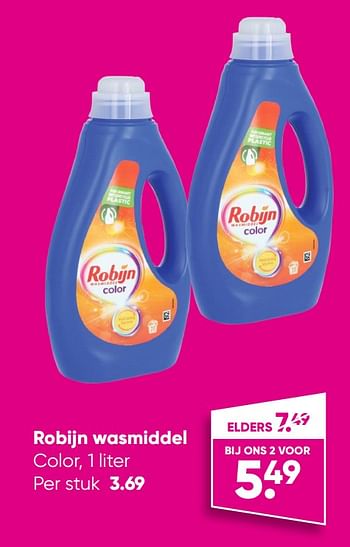 Aanbiedingen Robijn wasmiddel - Robijn - Geldig van 10/10/2022 tot 23/10/2022 bij Big Bazar