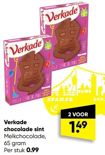 Aanbiedingen Verkade chocolade sint - Verkade - Geldig van 10/10/2022 tot 23/10/2022 bij Big Bazar