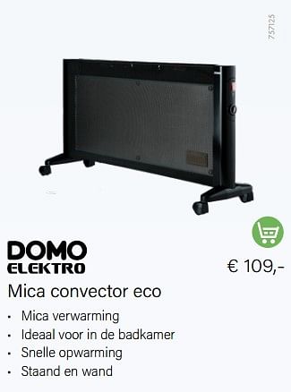 Aanbiedingen Domo elektro mica convector eco - Domo elektro - Geldig van 11/10/2022 tot 31/12/2022 bij Multi Bazar