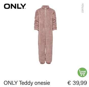 Aanbiedingen Only teddy onesie - Only - Geldig van 11/10/2022 tot 31/12/2022 bij Multi Bazar