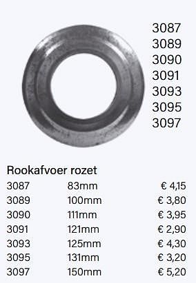 Aanbiedingen Rookafvoer rozet - Huismerk - Multi Bazar - Geldig van 11/10/2022 tot 31/12/2022 bij Multi Bazar