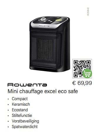 Aanbiedingen Rowenta mini chauffage excel eco safe - Rowenta - Geldig van 11/10/2022 tot 31/12/2022 bij Multi Bazar