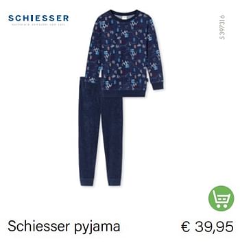Aanbiedingen Schiesser pyjama - Schiesser - Geldig van 11/10/2022 tot 31/12/2022 bij Multi Bazar