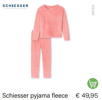 Aanbiedingen Schiesser pyjama fleece - Schiesser - Geldig van 11/10/2022 tot 31/12/2022 bij Multi Bazar