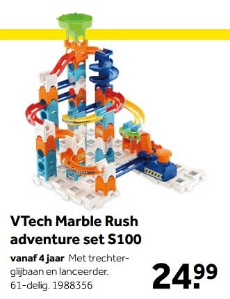Aanbiedingen Vtech marble rush adventure set s100 - Vtech - Geldig van 01/10/2022 tot 05/12/2022 bij Intertoys