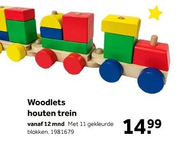 Aanbiedingen Woodlets houten trein - Addo - Geldig van 01/10/2022 tot 05/12/2022 bij Intertoys