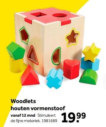 Aanbiedingen Woodlets houten vormenstoof - Addo - Geldig van 01/10/2022 tot 05/12/2022 bij Intertoys
