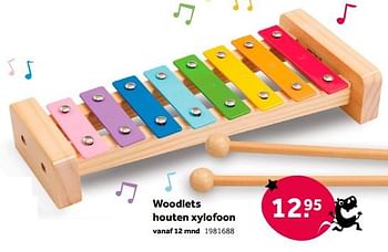Aanbiedingen Woodlets houten xylofoon - Addo - Geldig van 01/10/2022 tot 05/12/2022 bij Intertoys